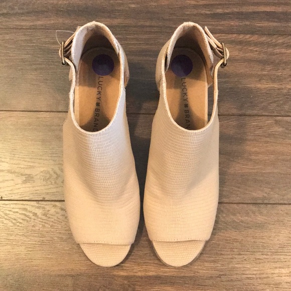 Lucky Brand Barimo Peep Toe Booties - Picture 3 of 4